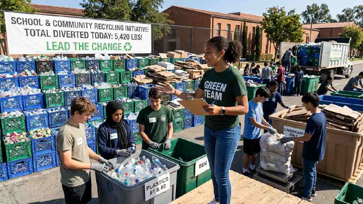 Student leading community project with visible real-world impact, showing college admissions values leadership impact over titles and positions.