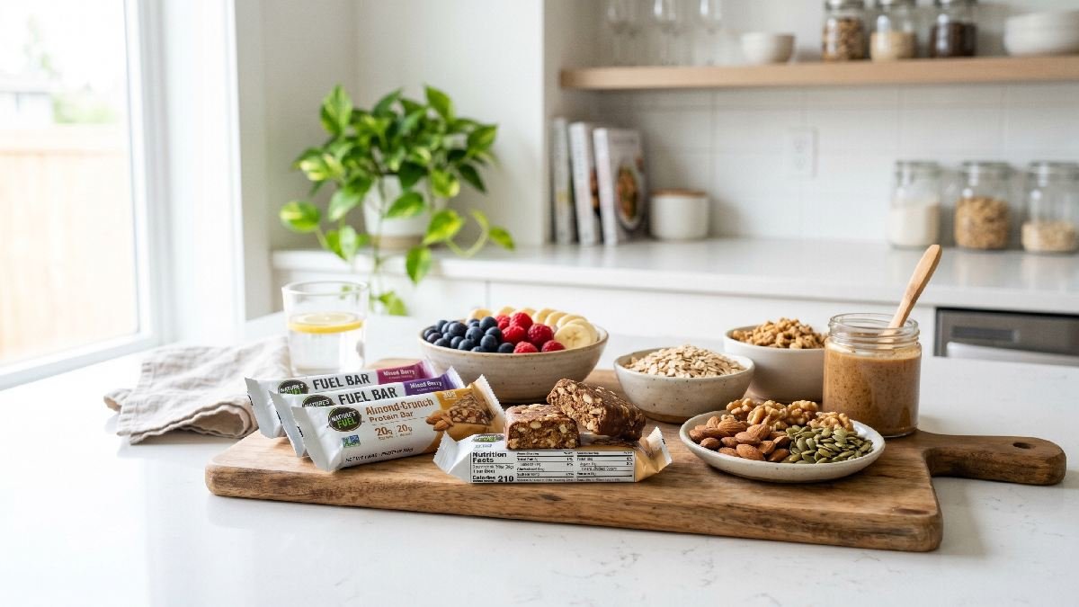 Protein bars compared with natural foods examining ingredients sugar content protein levels overall health benefits and nutritional balance considerations carefully