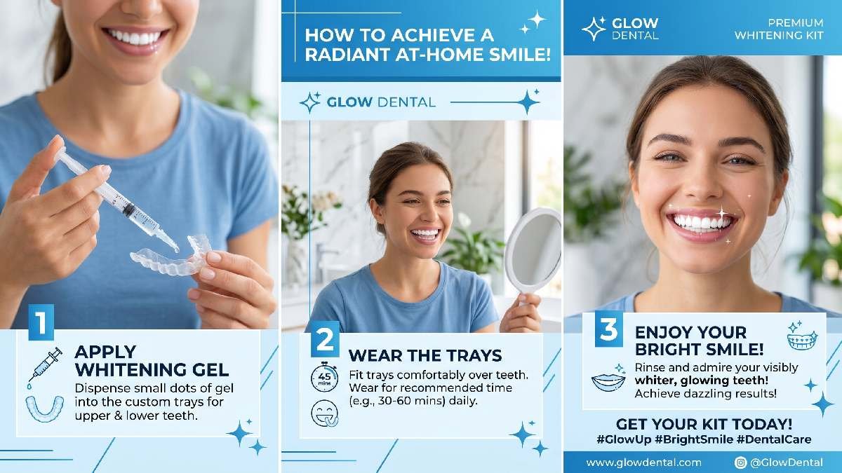 Whitening gels use active ingredients to break down stains, helping teeth appear brighter, cleaner, and more radiant over time.