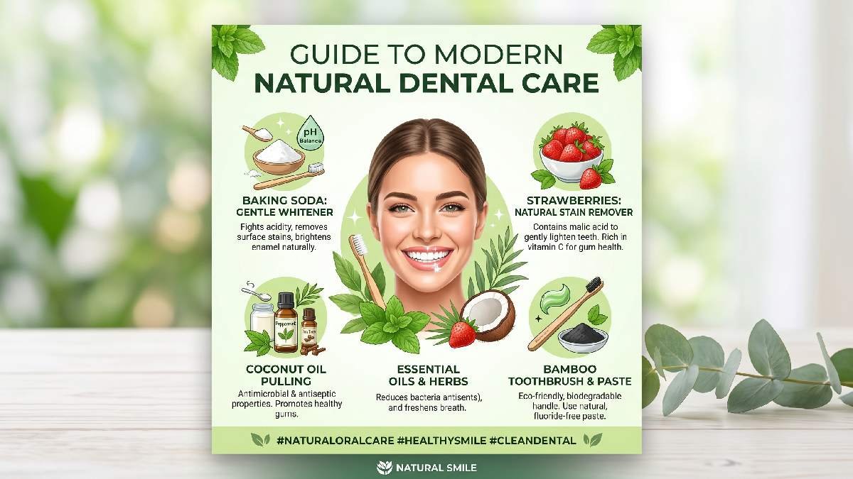 Baking soda, oil pulling, strawberries, apple cider vinegar, activated charcoal, proper brushing, flossing, and limiting stain-causing foods.