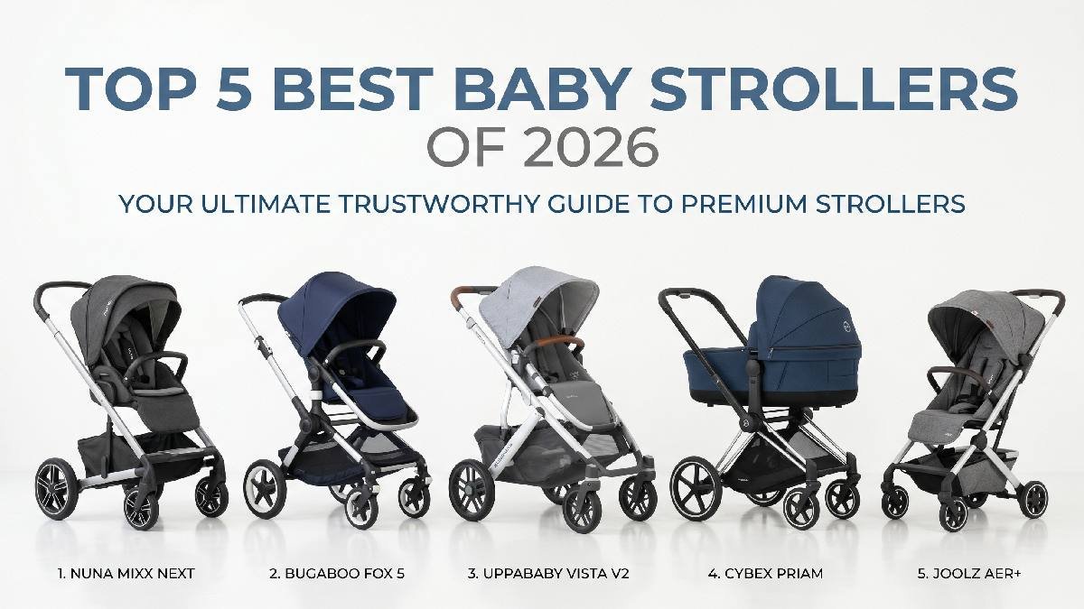 Top 5 Best Baby Strollers of 2026. Discover leading models offering comfort, safety, convenience, durability, and value today.